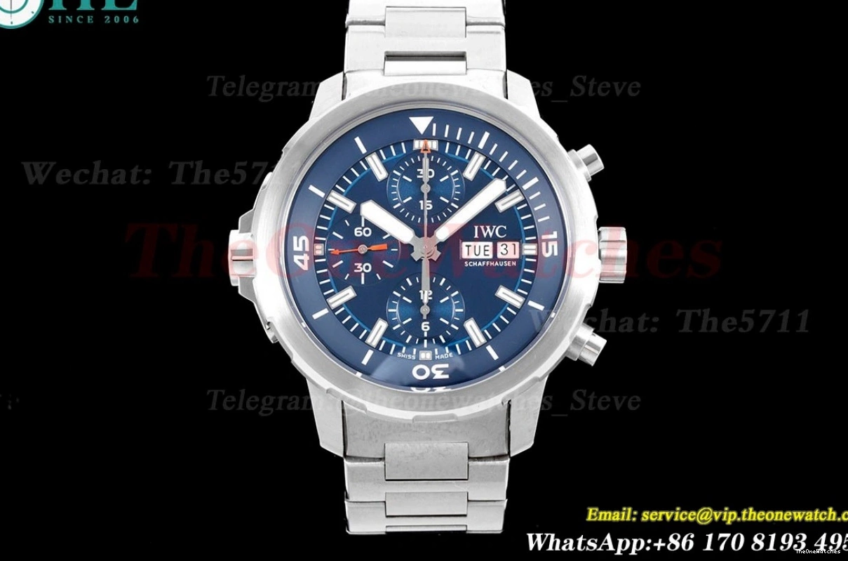 V6SF Chronograph 45mm SS Blue Dial A7750 Aquatimer SS 0410